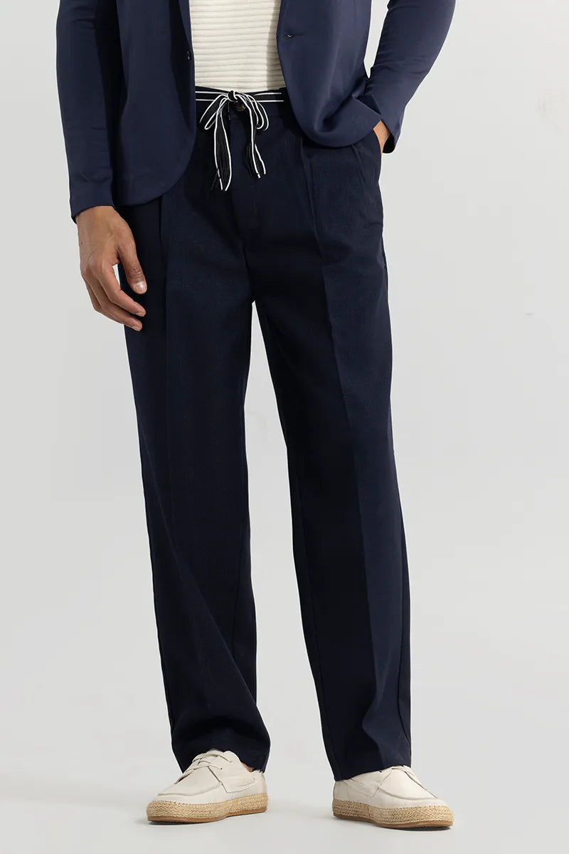 Black Mid Rise Korean Trousers