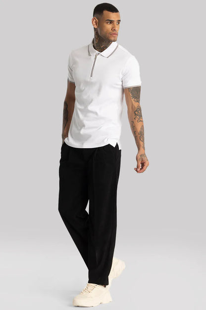 PINK Zipper Polo T-Shirt