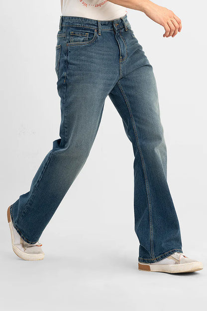 Grunge Blue Bootcut