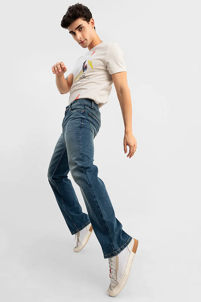 Grunge Blue Bootcut